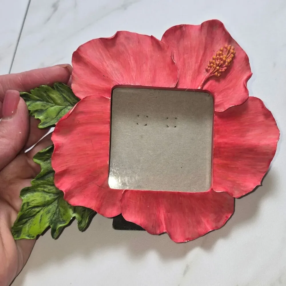 Vintage Hibiscus Photo Frame